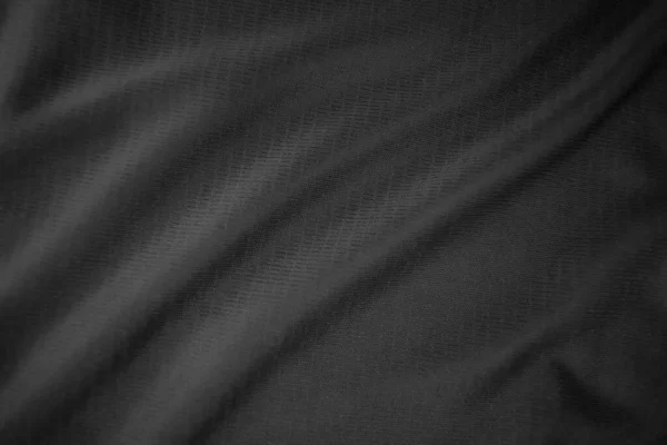 Arkaplan Dokusu Siyah Kumaş Soyut Koyu Dalgalı Yumuşak Kumaş Kırışmış — Stok fotoğraf