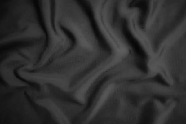 Background Texture Black Cloth Abstract Dark Wavy Soft Fabric Wrinkled — Stock Photo, Image