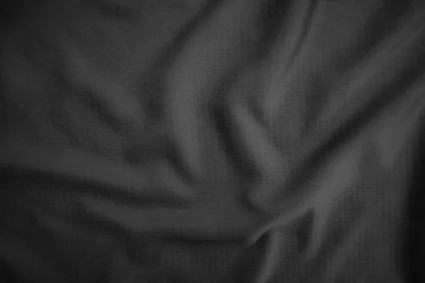 Hintergrund Textur Schwarzes Tuch Abstrakt Dunkel Wellig Weich Der Stoff — Stockfoto