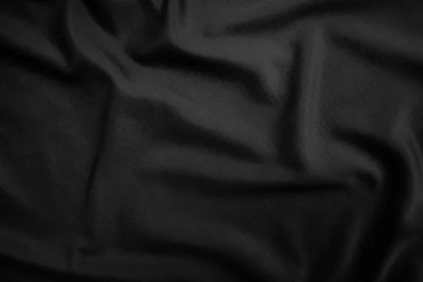 Background Texture Black Cloth Abstract Dark Wavy Soft Fabric Wrinkled — Stock Photo, Image