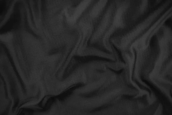 Hintergrund Textur Schwarzes Tuch Abstrakt Dunkel Wellig Weich Der Stoff — Stockfoto