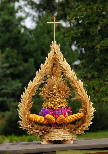 Harvest festival çelenk - geleneksel Lehçe ülke kültür oluyor dekorasyon