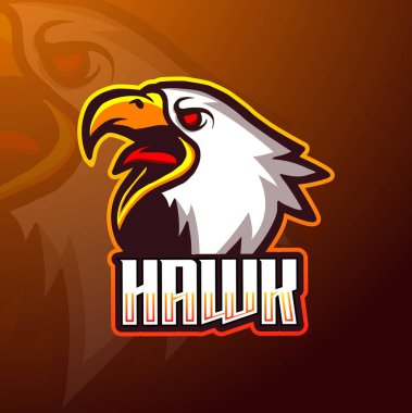 Kartal maskotu esport logosu tasarımı