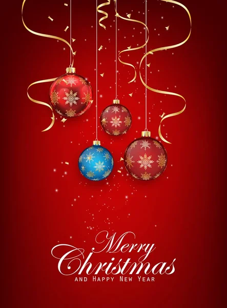 Mutlu Noeller ve mutlu yıllar. Noel topları