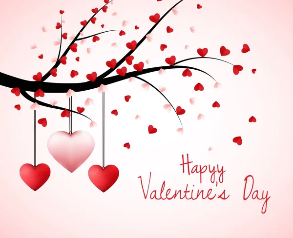 Kalp şeklinde yaprakları ve asılı kalpleri olan Valentine ağacı.
