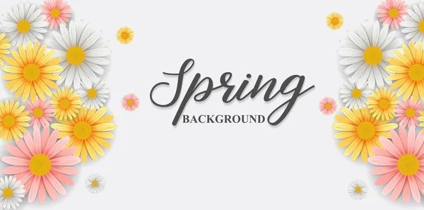 Frühling Hintergrund Mit Schöner Blume — Stockvektor