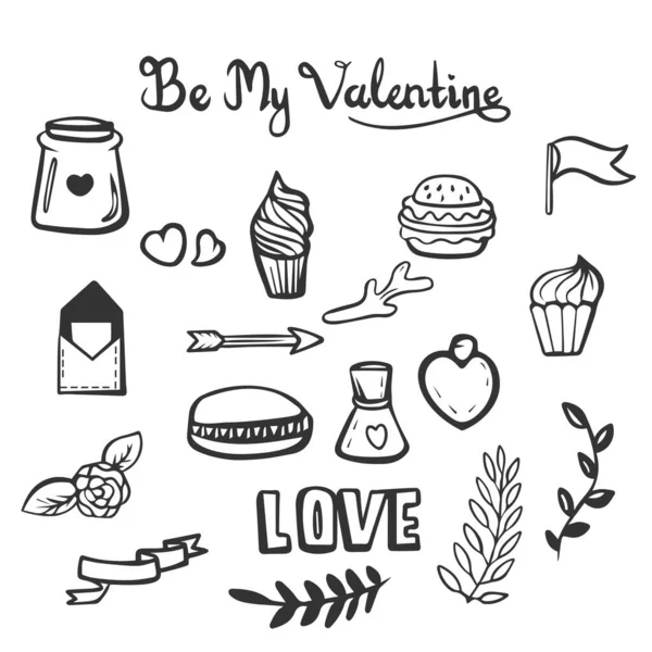 El çizimi Doodle Sevgilim Ol