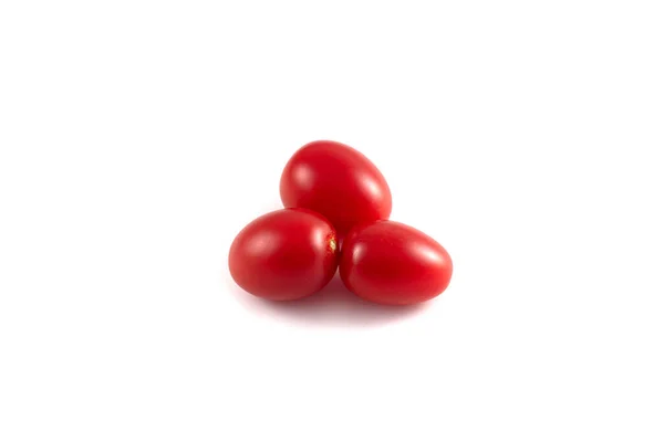 Zralé Cherry Rajčata Izolované Bílém Pozadí — Stock fotografie