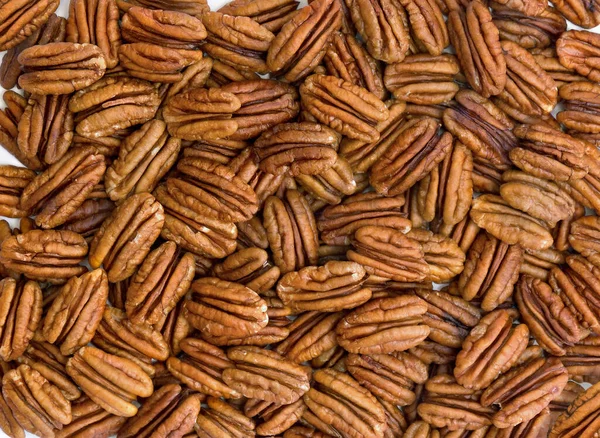 Pecan Nut Halves Texture Background — Stock Photo, Image