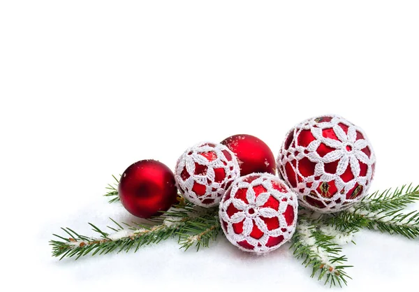 Christmas Decoration Snow — Stock Photo, Image