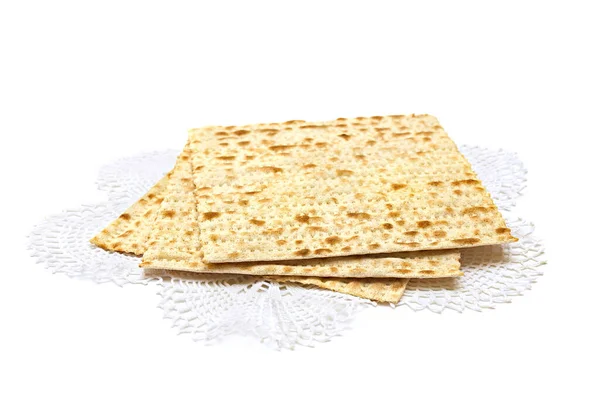 Matzo Passover White Background — Stock Photo, Image