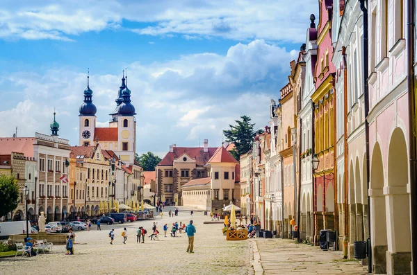 Telc República Checa Zachary Plaza Hradec Telc — Foto de Stock