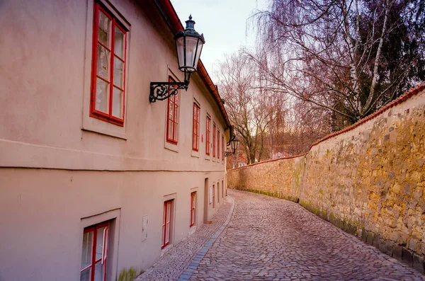 Praga República Checa Calle Estrecha Centro Praga — Foto de Stock