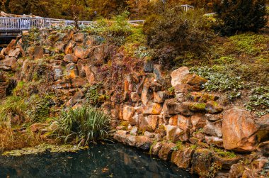 Prag, Çek Cumhuriyeti Kinsky bahçesinde şelale