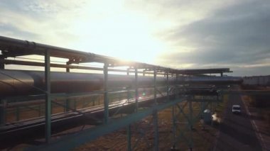 Doğal Gaz Boru Hattı veya Petrol Petrol Borusu veya Rafineri Petrol Borusu Görünüm