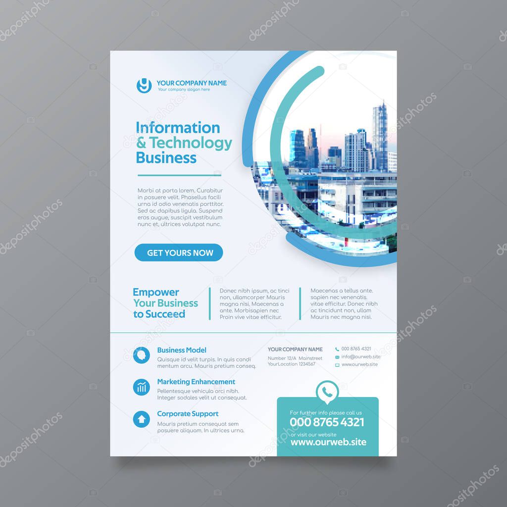 Corporate Flyer Design Template in A4. Can be adapt to Brochure, Annual Report, Magazine,Poster, Corporate Presentation, Portfolio, Banner, Website.