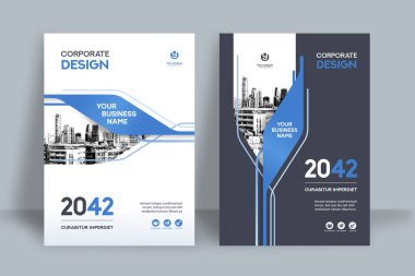 Şirket Kitap Kapağı Tasarım Şablonu A4 'te. Broşür, Yıllık Rapor, Dergi, Poster, İş Sunumu, Portföy, Flyer, Banner, Web Sitesi.