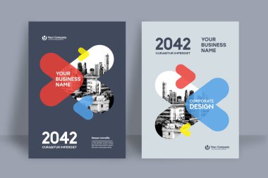 Şirket Kitap Kapağı Tasarım Şablonu A4 'te. Broşür, Yıllık Rapor, Dergi, Poster, İş Sunumu, Portföy, Flyer, Banner, Web Sitesi.