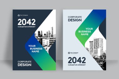 Şirket Kitap Kapağı Tasarım Şablonu A4 'te. Broşür, Yıllık Rapor, Dergi, Poster, İş Sunumu, Portföy, Flyer, Banner, Web Sitesi.