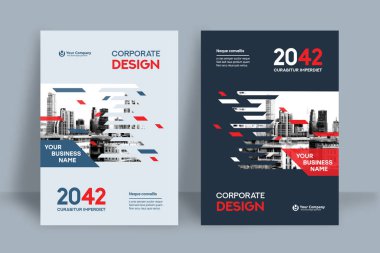 Şirket Kitap Kapağı Tasarım Şablonu A4 'te. Broşür, Yıllık Rapor, Dergi, Poster, İş Sunumu, Portföy, Flyer, Banner, Web Sitesi.