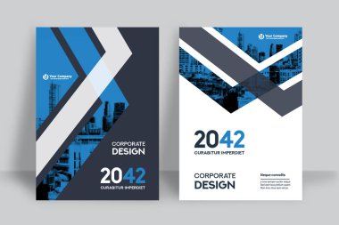 Şirket Kitap Kapağı Tasarım Şablonu A4 'te. Broşür, Yıllık Rapor, Dergi, Poster, İş Sunumu, Portföy, Flyer, Banner, Web Sitesi.