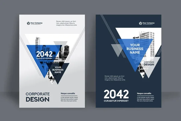 Modelo Design Capa Livro Corporativo Pode Ser Adaptado Folheto Relatório — Vetor de Stock