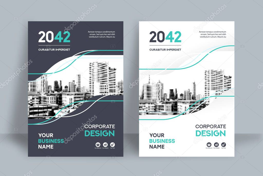 Corporate Book Cover Design Template in A4. Can be adapt to Brochure, Annual Report, Magazine,Poster, Business Presentation, Portfolio, Flyer, Banner, Website.