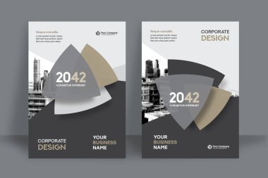 Şirket Kitap Kapağı Tasarım Şablonu A4 'te. Broşür, Yıllık Rapor, Dergi, Poster, İş Sunumu, Portföy, Flyer, Banner, Web Sitesi.