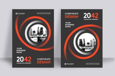 Şirket Kitap Kapağı Tasarım Şablonu A4 'te. Broşür, Yıllık Rapor, Dergi, Poster, İş Sunumu, Portföy, Flyer, Banner, Web Sitesi.