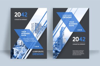 Şirket Kitap Kapağı Tasarım Şablonu A4 'te. Broşür, Yıllık Rapor, Dergi, Poster, İş Sunumu, Portföy, Flyer, Banner, Web Sitesi.