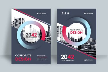Şirket Kitap Kapağı Tasarım Şablonu A4 'te. Broşür, Yıllık Rapor, Dergi, Poster, İş Sunumu, Portföy, Flyer, Banner, Web Sitesi.