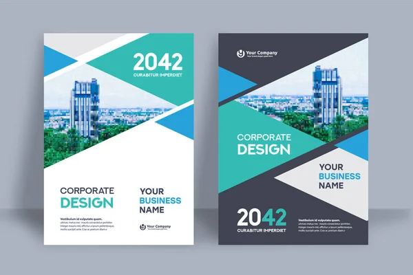 Corporate Book Cover Design Template Kan Worden Aangepast Aan Brochure — Stockvector