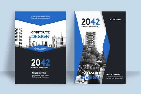 Modelo Design Capa Livro Corporativo Pode Ser Adaptado Folheto Relatório —  Vetores de Stock