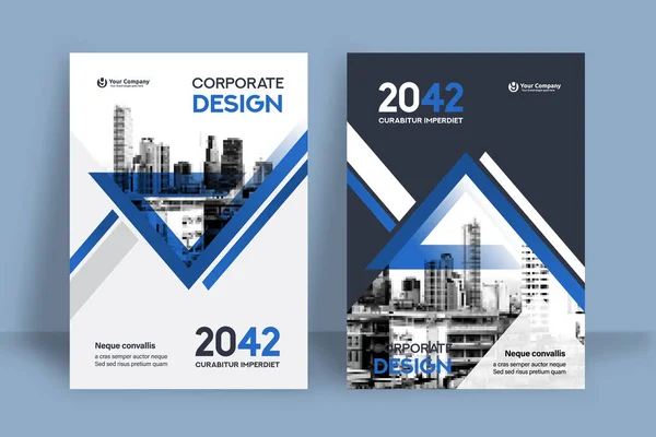 Modelo Design Capa Livro Corporativo Pode Ser Adaptado Folheto Relatório —  Vetores de Stock