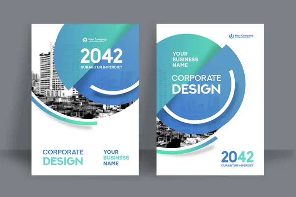Şirket Kitap Kapağı Tasarım Şablonu Broşür Yıllık Rapor Dergi Poster — Stok Vektör