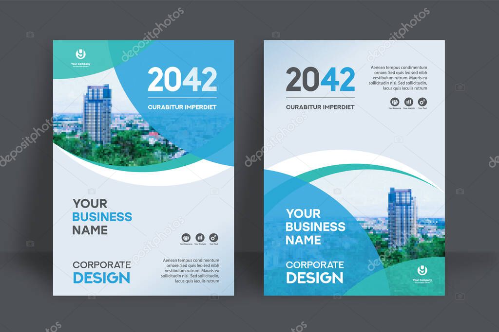 Corporate Book Cover Design Template in A4. Can be adapt to Brochure, Annual Report, Magazine,Poster, Business Presentation, Portfolio, Flyer, Banner, Website.