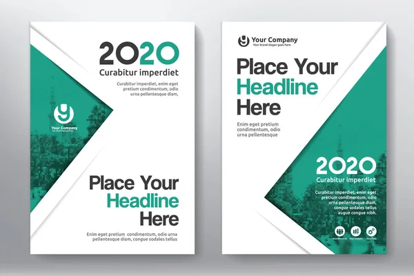 Corporate Book Cover Design Template Kan Worden Aangepast Aan Brochure — Stockvector