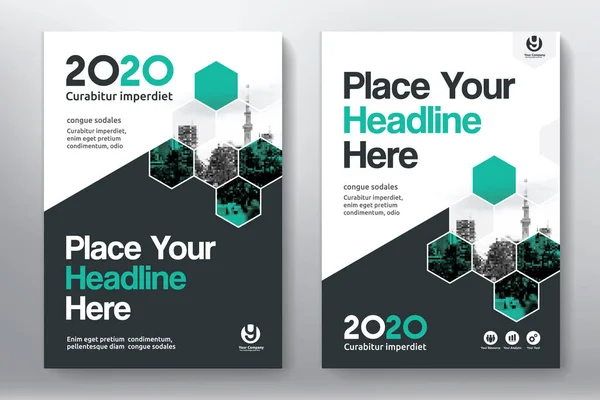 Corporate Book Cover Design Template Kan Worden Aangepast Aan Brochure — Stockvector