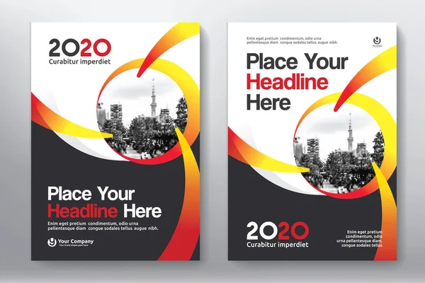 Corporate Book Cover Design Template Kan Worden Aangepast Aan Brochure — Stockvector