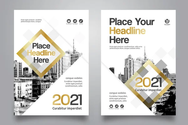 Corporate Book Cover Design Template Kan Worden Aangepast Aan Brochure — Stockvector