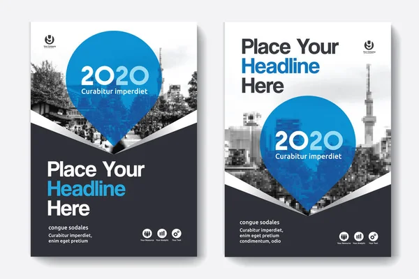 Corporate Book Cover Design Template Kan Worden Aangepast Aan Brochure — Stockvector