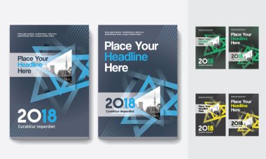 Şirket Kitap Kapağı Tasarım Şablonu A4 'te. Broşür, Yıllık Rapor, Dergi, Poster, İş Sunumu, Portföy, Flyer, Banner, Web Sitesi.