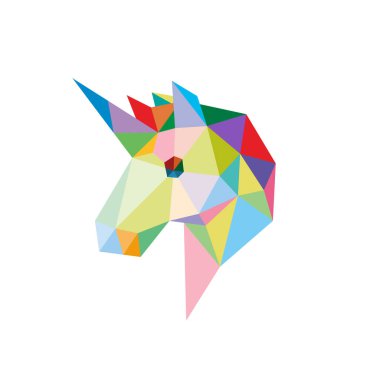 Unicorn, POP POP POP 'un logo sembolü. ÜÇÜNCÜ GEOMETİK POLİGON
