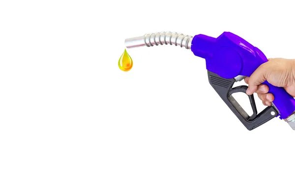 Boquilla Combustible Mano Que Sostiene Aceite Extraído Del Fondo Clipingpart — Foto de Stock