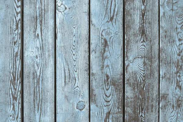 Stare Drewniane Tło Brązowych Desek Częściowo Wymazaną Jasnoniebieską Farbą — Zdjęcie stockowe