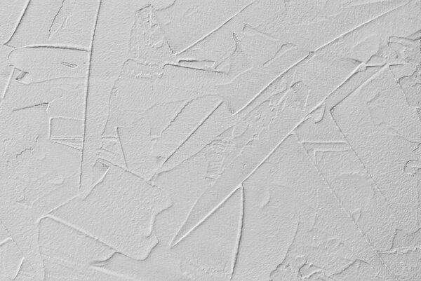 белый абстрактный фон из пасты наполнителя и склеивания штукатурки с неправильными тире и штрихами
