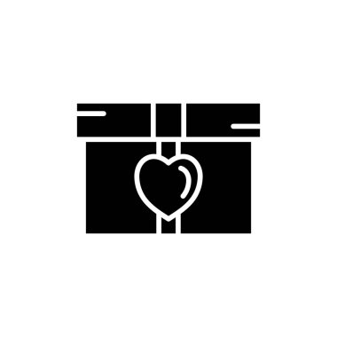 düğün hediyesi simgesi katı biçim vektörü