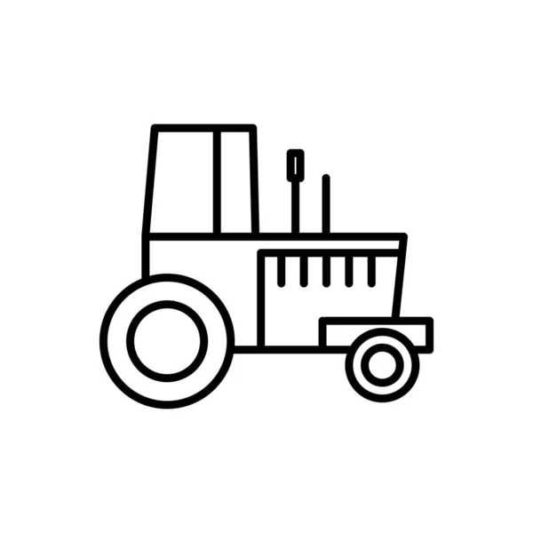 Granja Tractor Icono Línea Estilo Vector — Archivo Imágenes Vectoriales