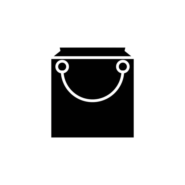 Tasche Shop Icon Solid Style Vektor — Stockvektor