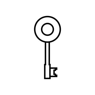 anahtar simgesi satır biçimi vektörü